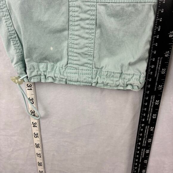Style & Co Sea Foam Green Cargo Capris Womens 6 Utility Pockets Gorp Hiking READ - Picture 10 of 14